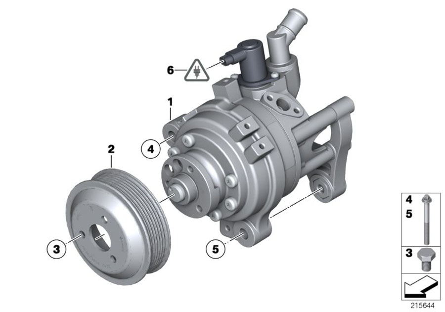 Diagram hydraulic pump for your 2012 BMW M6   