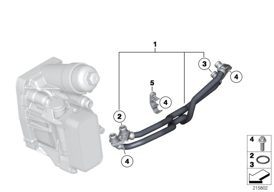 Diagram Transmission oil cooler line for your BMW 328d  