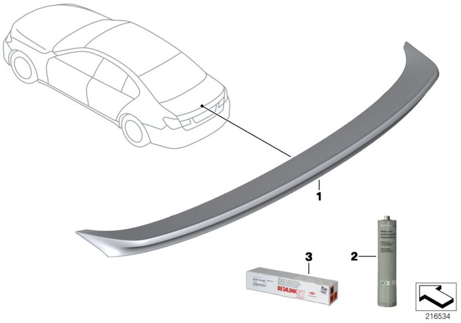 Diagram Rear spoiler for your BMW