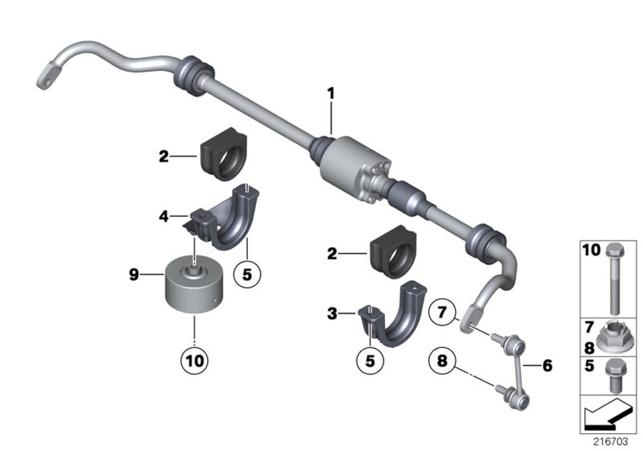 Diagram Rear stabilizer bar/Dynamic Drive for your 2019 BMW M2 Competition   