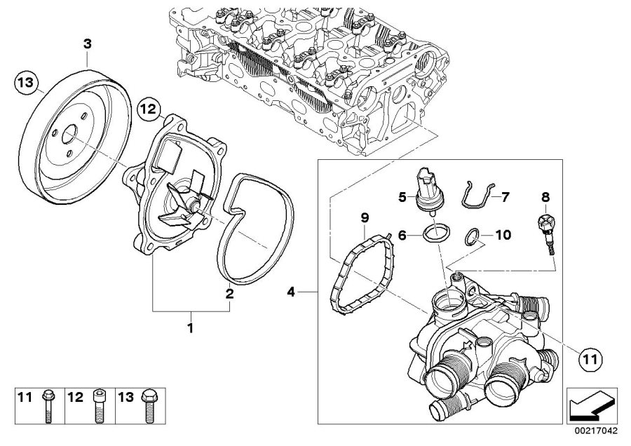 Diagram Waterpump - Thermostat for your MINI