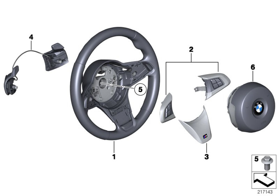 Diagram M Sp. st. wh. airbag multif./paddles for your 2023 BMW X3  30eX 