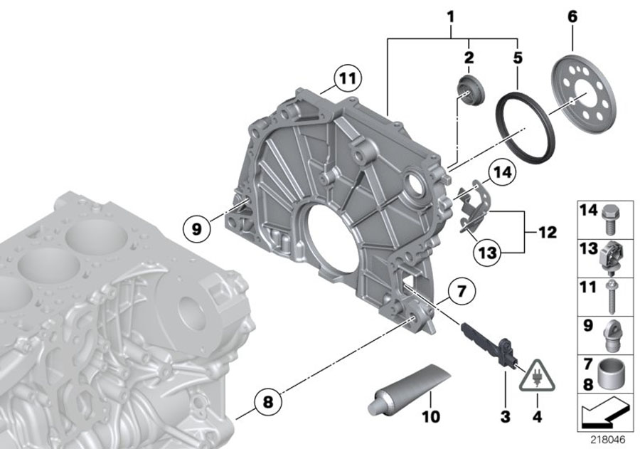 Diagram TIMING CASE for your 2016 BMW 640iX   