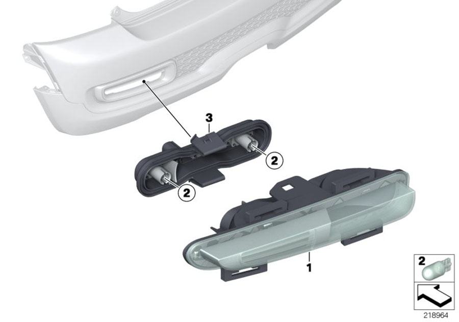 Diagram Rear fog lamp/backup light for your MINI