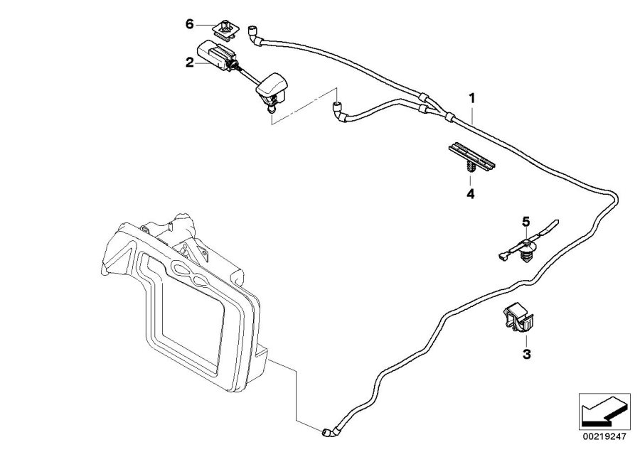 Diagram SINGLE PARTS FOR WINDSHIELD CLEANING for your BMW