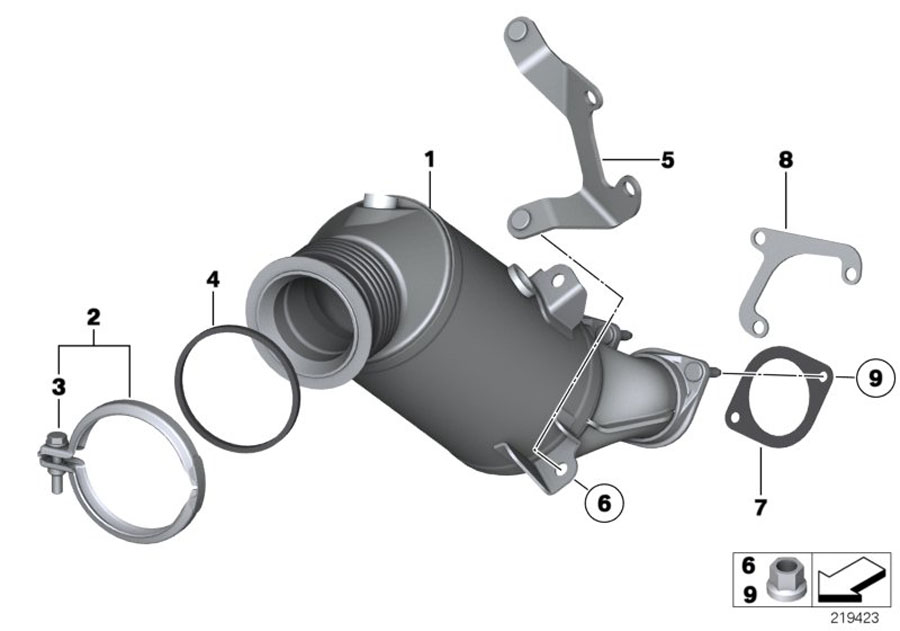 Diagram Engine-side catalytic converter for your 1987 BMW M3   