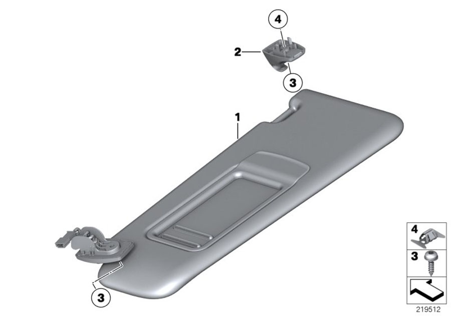 Diagram Sun visors for your BMW