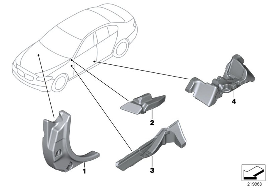 Diagram Sound insulation for your BMW 535dX  