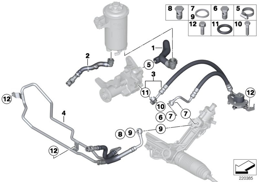 Diagram Oil lines for your BMW