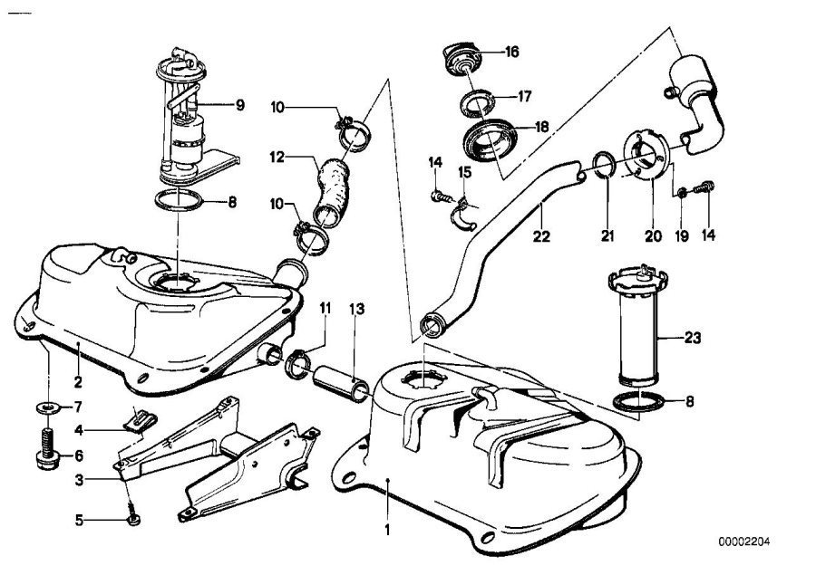 Diagram Fuel TANK/FUEL feed for your 2023 BMW X3  30eX 