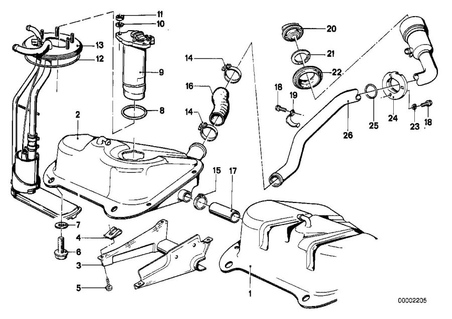 Diagram Fuel TANK/FUEL feed for your 2023 BMW X3  30eX 