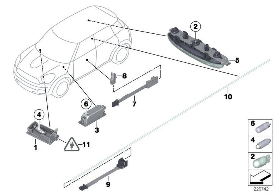 Diagram Various lamps for your MINI