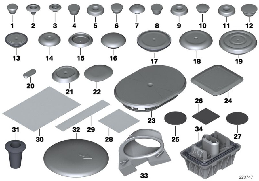 Diagram Sealing cap/plug for your 2015 BMW X1   