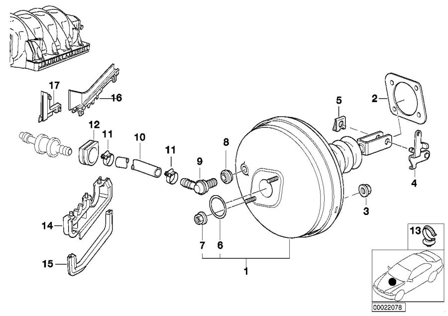 Diagram Power brake unit depression for your 2018 BMW X2 28iX  