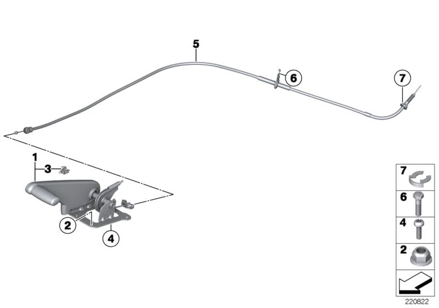 Diagram Handbrake lever for your MINI John Cooper Works  