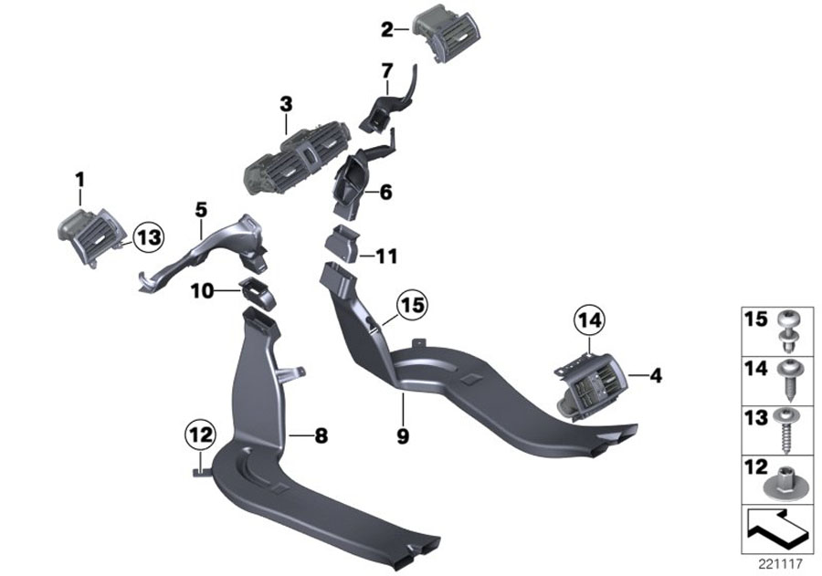 Diagram Air duct for your BMW