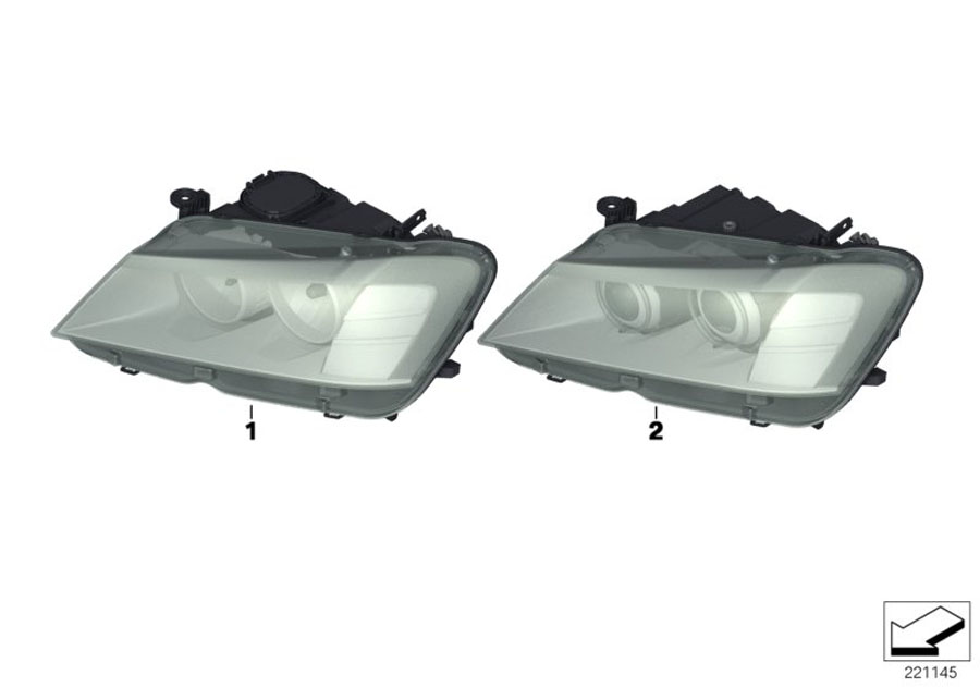 Diagram Headlight for your 2004 BMW 645Ci   