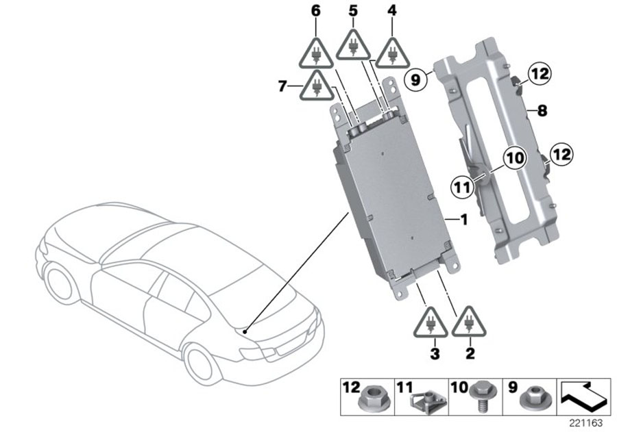 Diagram Combox for Telematics for your BMW M5  