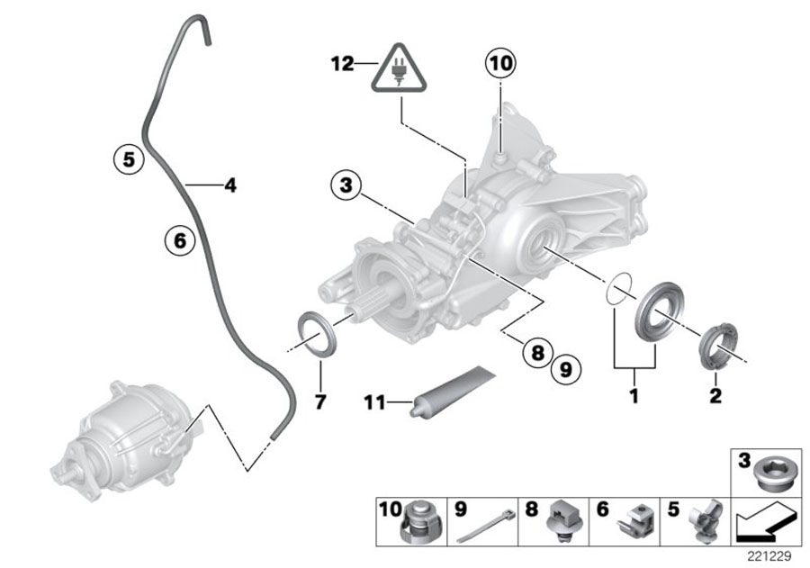 Diagram Rear-axle-drive parts for your MINI