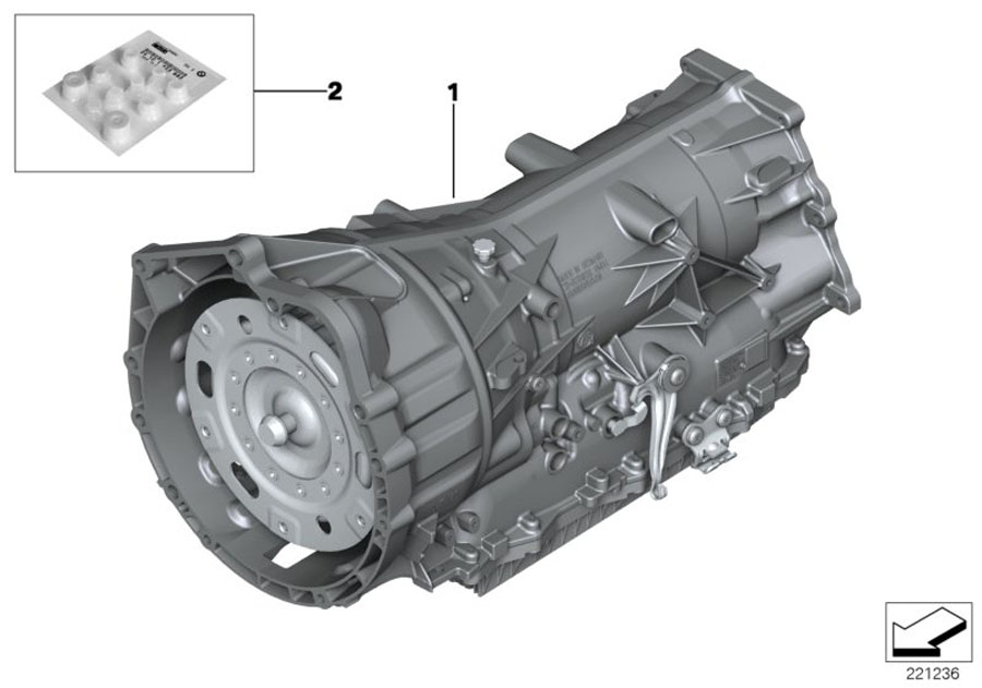 Diagram Automatic transmission GA8HP45Z - AWD for your 2016 BMW 640iX   