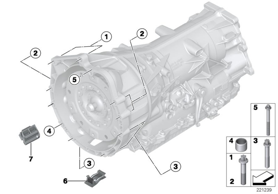 Diagram GEARBOX MOUNTING for your BMW 530e  