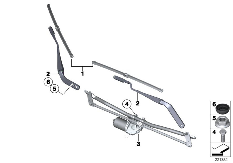 Diagram WIPER ARM/WIPER BLADE for your MINI