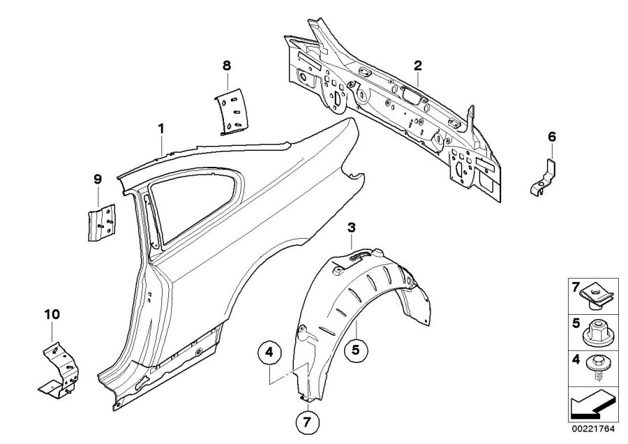 Diagram Side PANEL/TAIL trim for your 2015 BMW M6   