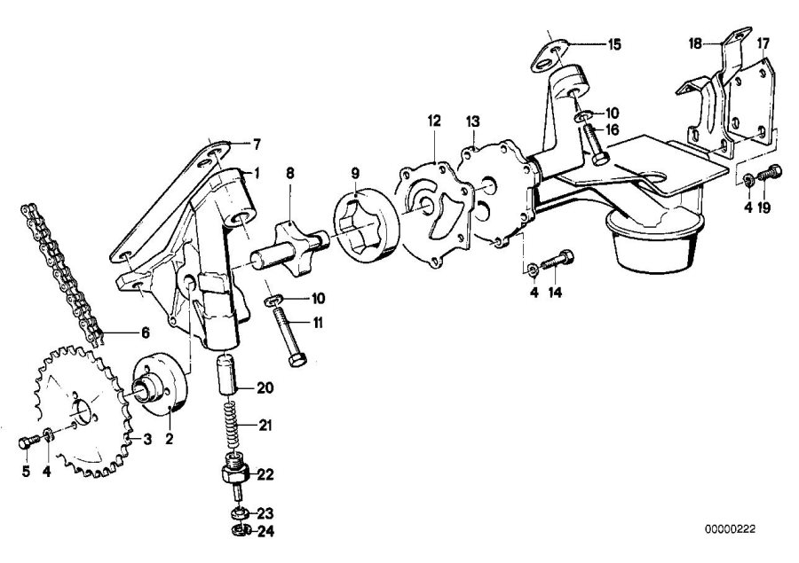 Diagram Lubrication SYSTEM/OIL pump with drive for your 2017 BMW M2   