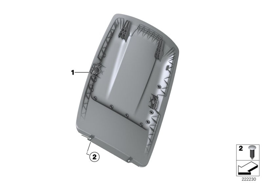 Diagram Seat, front, backrest trim covers for your BMW X3  