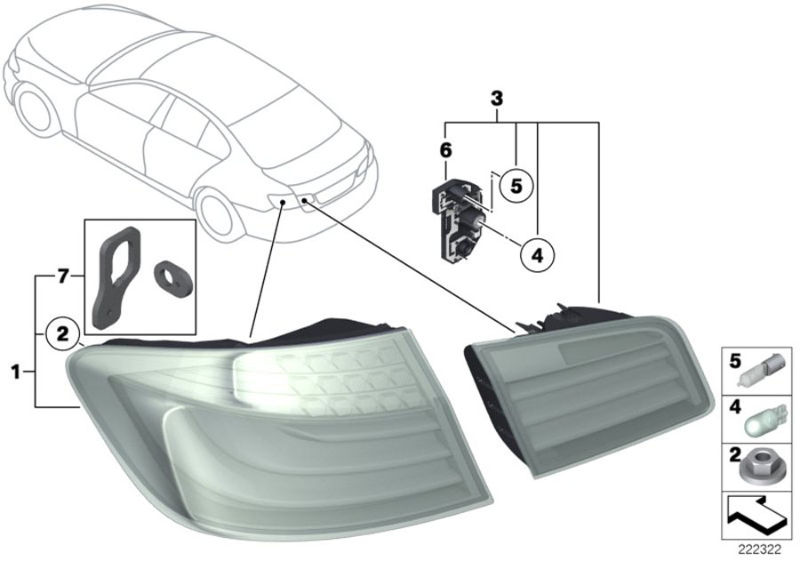 Diagram Rear light for your BMW