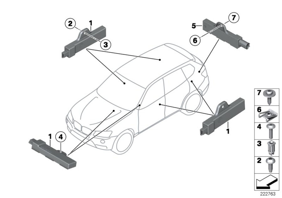 Le diagramme Pièces d"antenne Accès Confort pour votre BMW