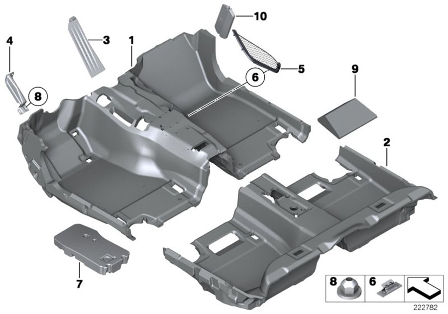 Diagram FLOOR COVERING for your BMW