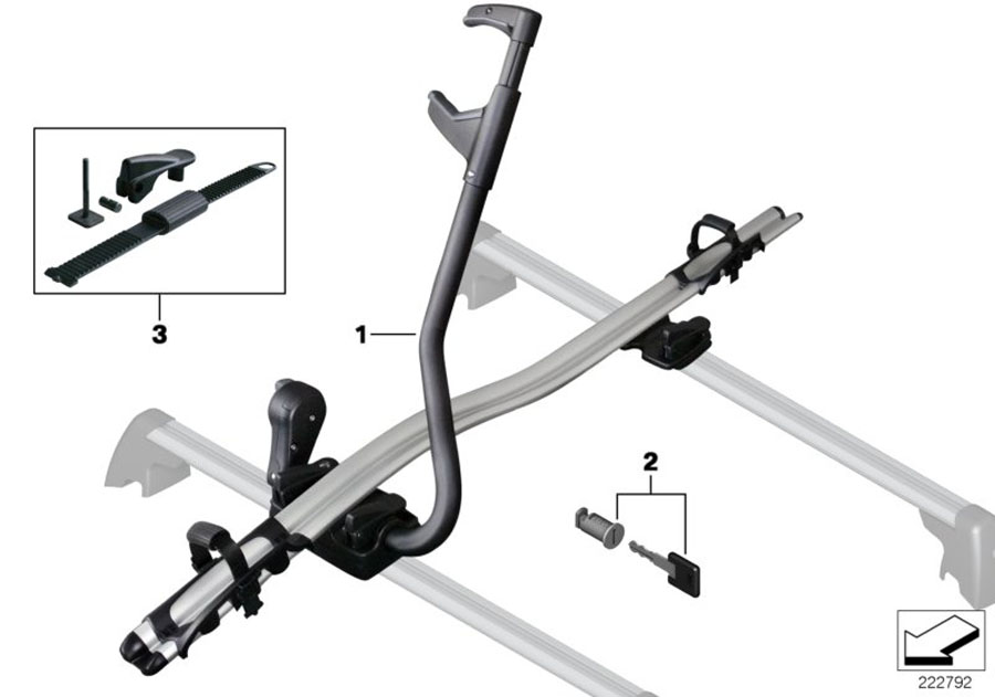 Diagram Roof rack systems for your 2009 BMW 335i Convertible  