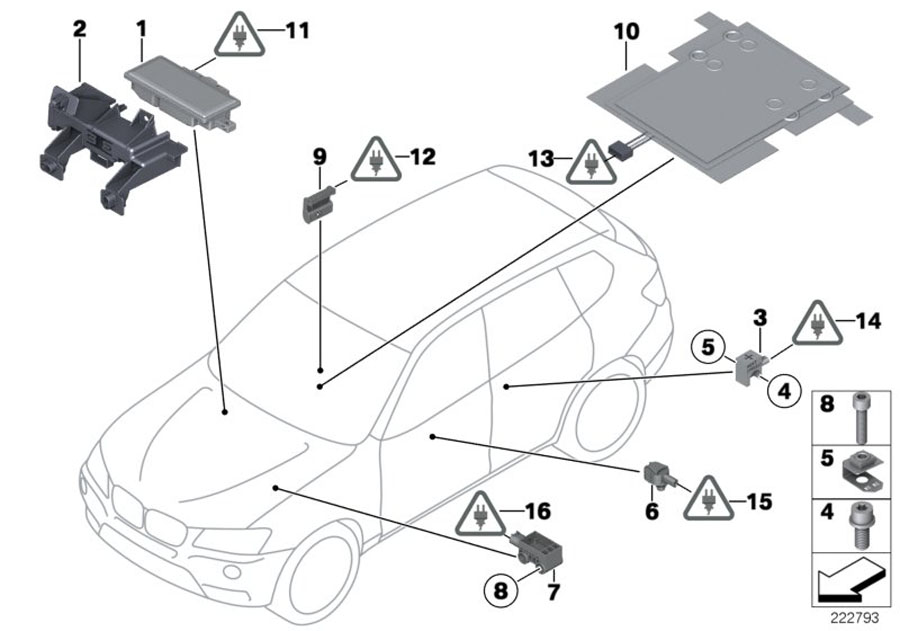 Diagram Electric parts airbag for your 2018 BMW X2   