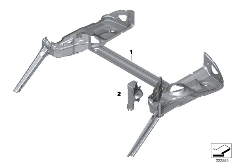 Diagram Folding top compartment for your BMW