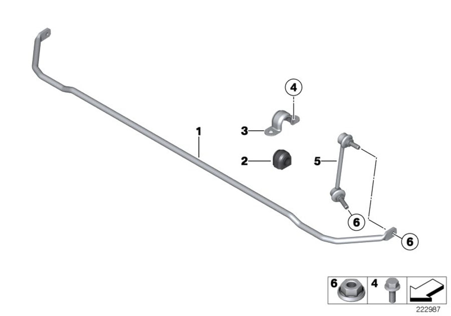 Diagram Stabilizer, rear for your 2020 MINI Countryman   