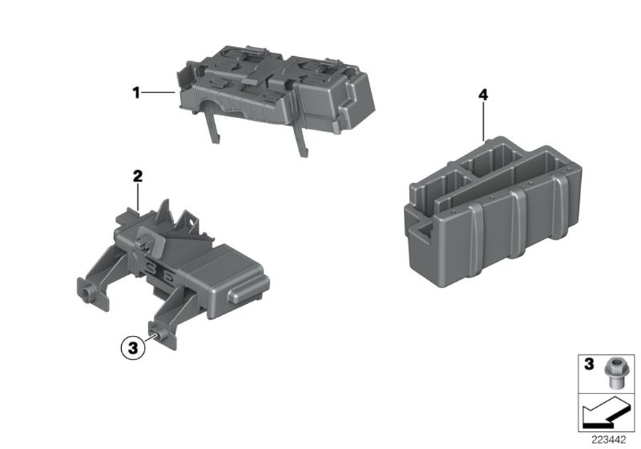 Diagram BRACKET F BODY CONTROL UNITS AND MODULES for your 2013 BMW 650iX   