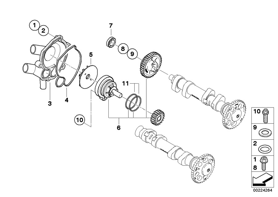 Diagram Water pump for your 2004 BMW R1200RT   