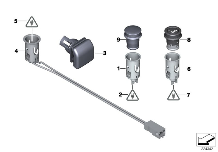 Diagram Cigarette lighter / sockets for your BMW X4  