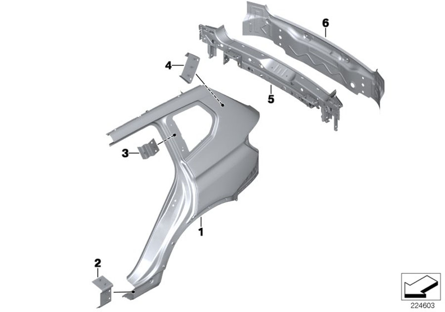 Diagram SIDE PANEL/TAIL TRIM for your BMW