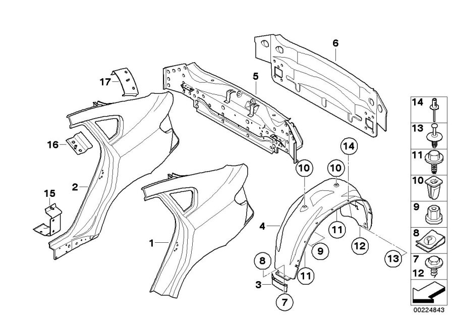 Diagram Side PANEL/TAIL trim for your 2017 BMW X4   