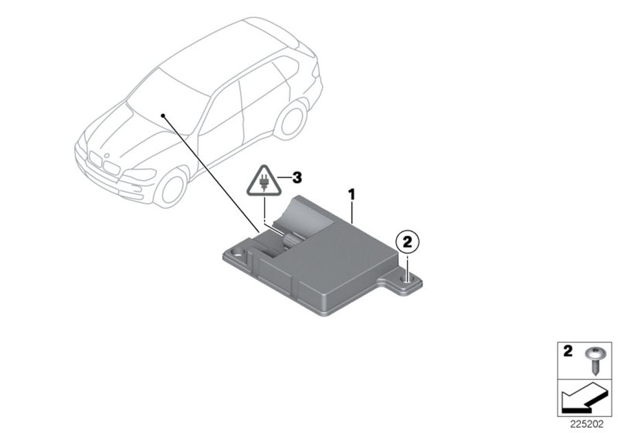 Diagram Bluetooth antenna for your 2002 BMW Z3   