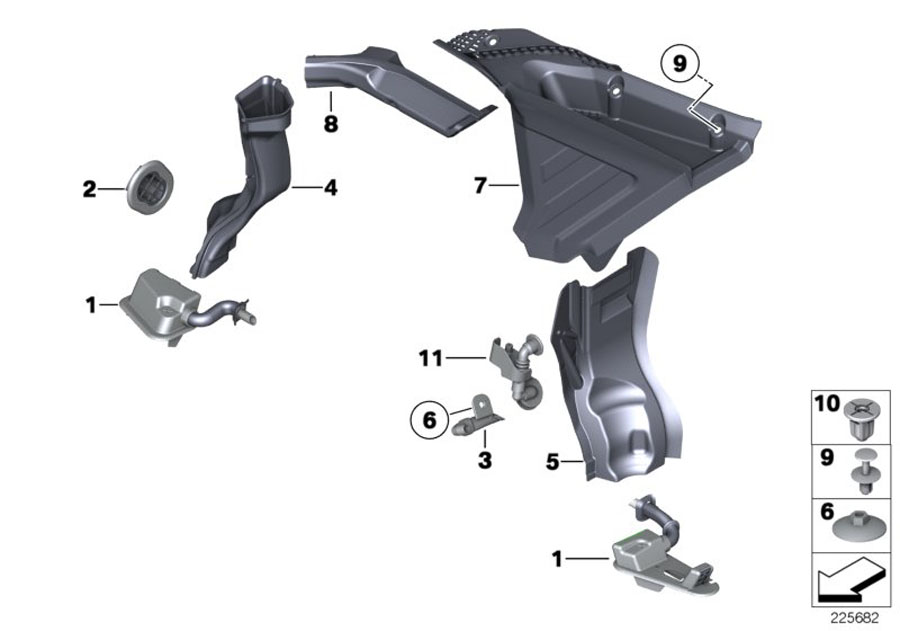 Diagram Various grommets / covers for your 2023 BMW X3  30eX 