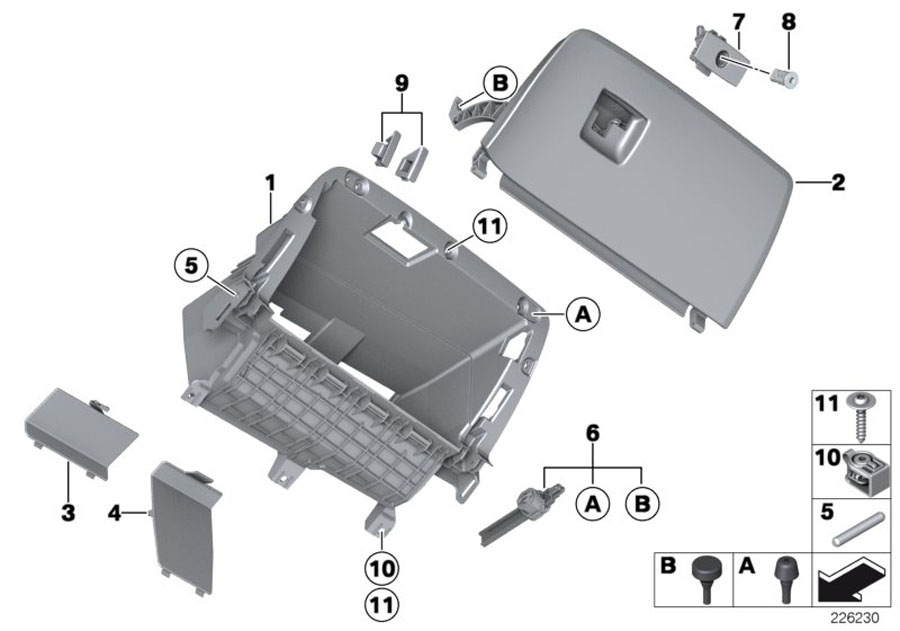 Diagram GLOVE BOX for your 2014 BMW 535i   