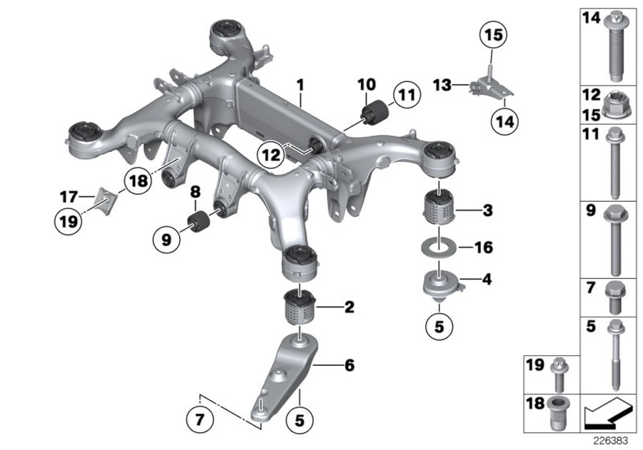 Diagram REAR AXLE CARRIER for your 2014 BMW 650iX   
