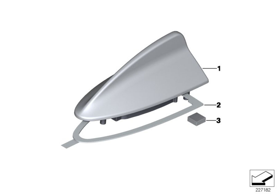 Diagram Single parts antenna for your BMW X3  