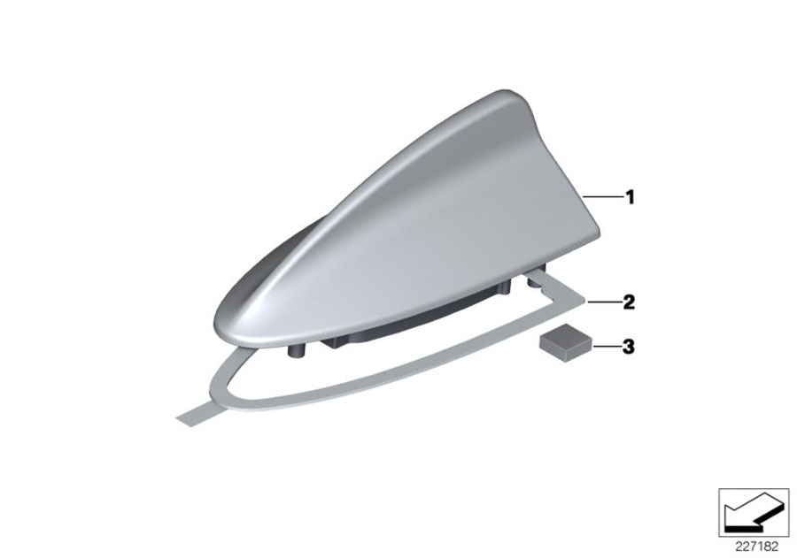 Diagram Single parts antenna for your 2009 BMW M6   