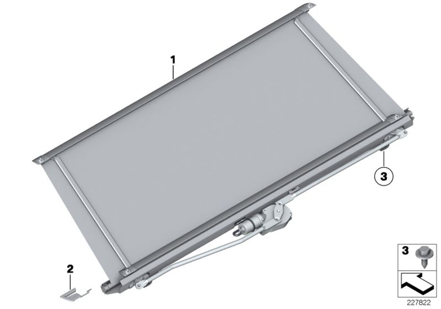 Diagram Sun blind, rear window shelf for your 2015 BMW M5   