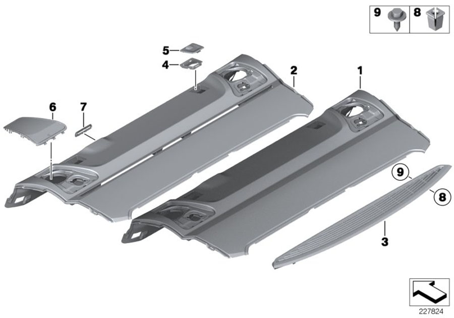 Diagram REAR WINDOW SHELF for your 2009 BMW X3   