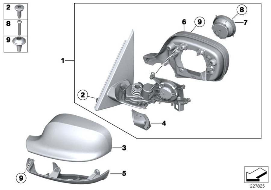 Diagram Outside mirror for your 2010 BMW X6   